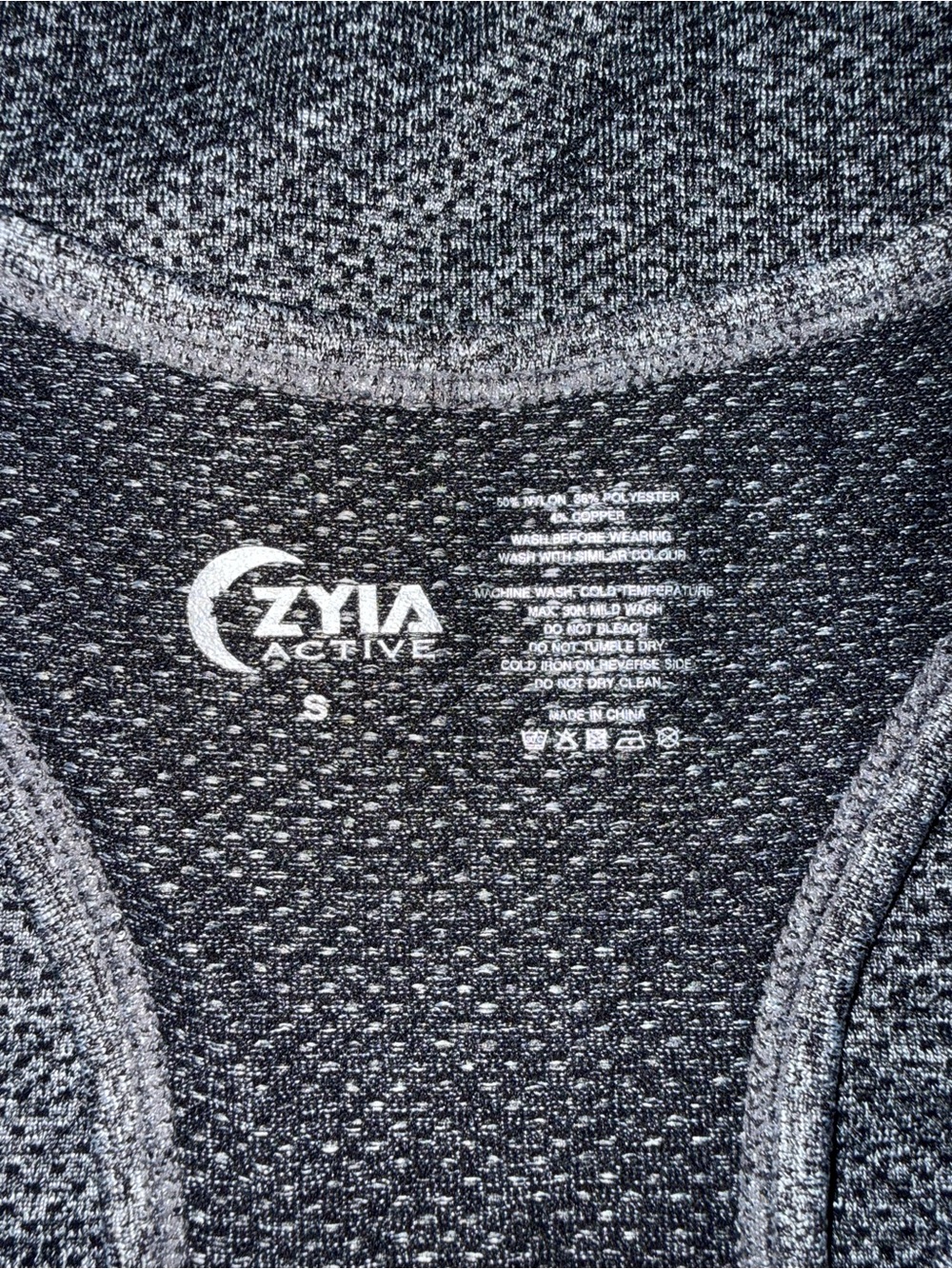 ZYIA Heather Gray Racerback Tank Top - Picture 2 of 2